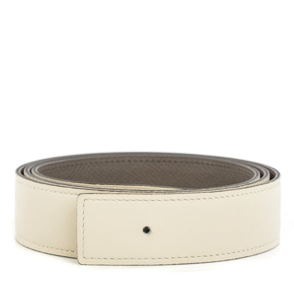 Hermes Epsom Swift 32mm Belt Strap Etain Craie 1 of 5