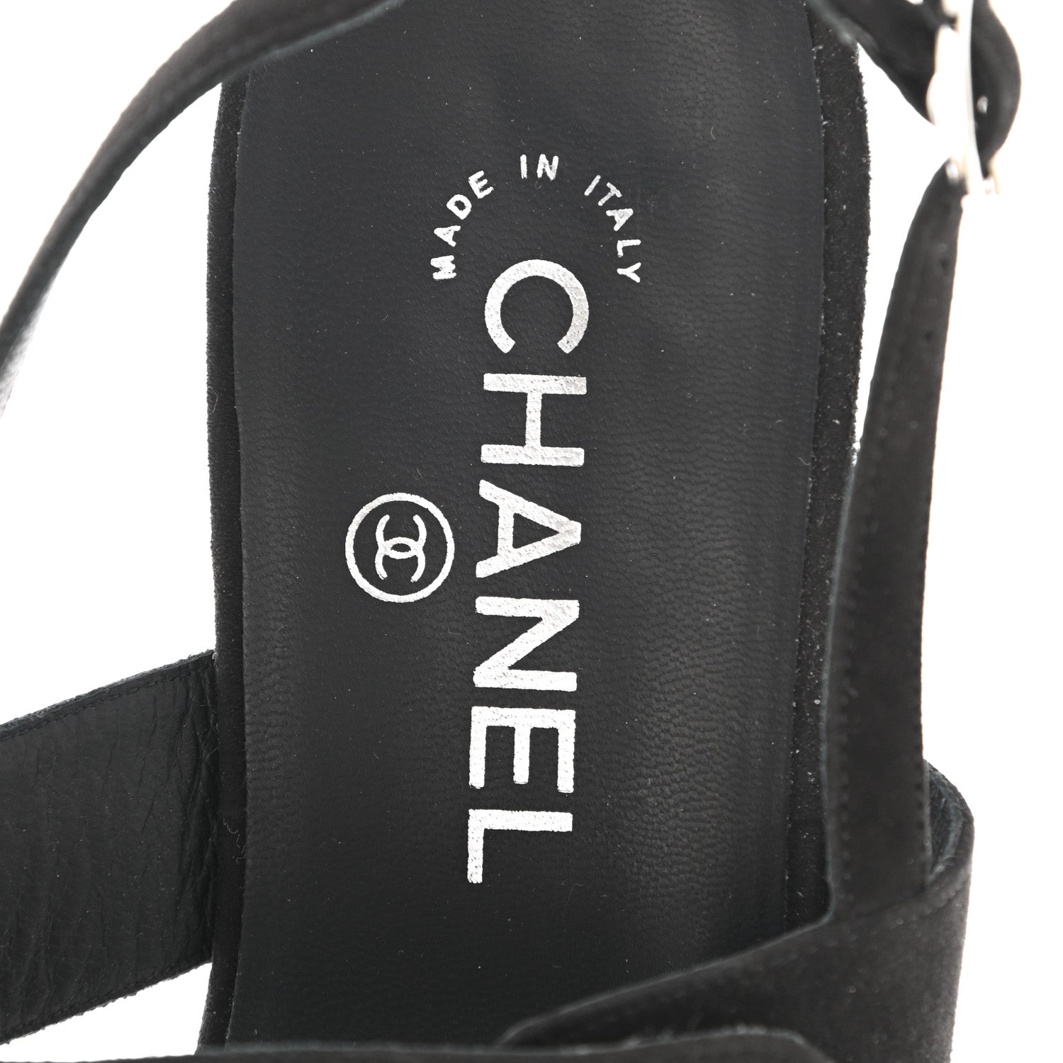 Chanel Suede CC Thong Sandals 39.5 Black 7 of 10