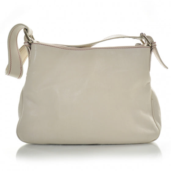 Leather Sophia Hobo Ivory