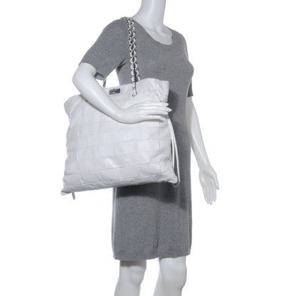Chanel Lambskin Igloo Drawstring Tote White 2 of 8