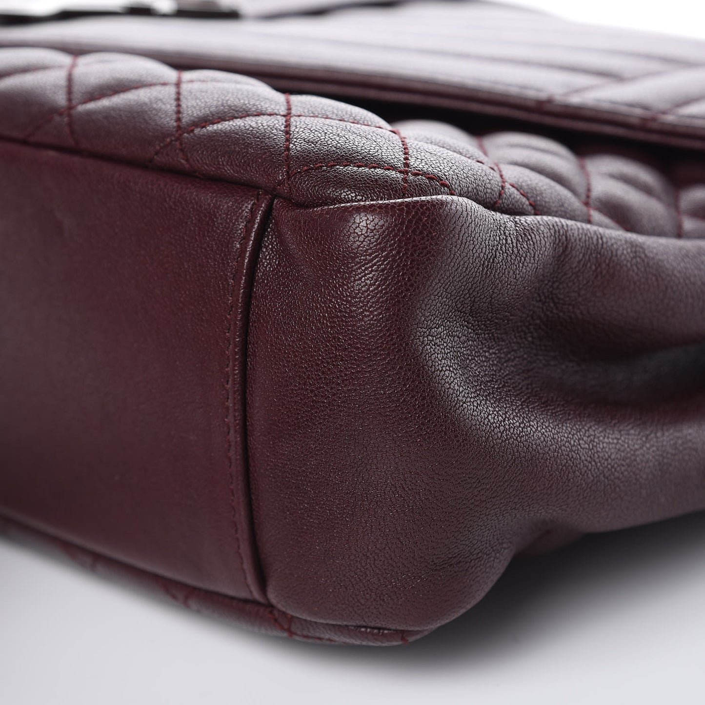 Calfskin Mixed Matelasse Triquilt Large Monogram Envelope Satchel Bordeaux