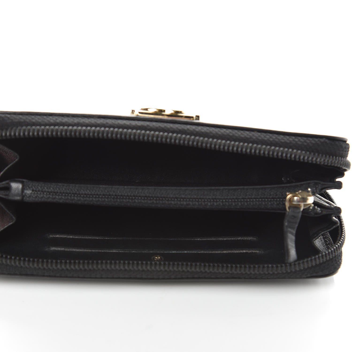 Chanel Lambskin Quilted Small Boy Zip Around Wallet Black 5 of 10