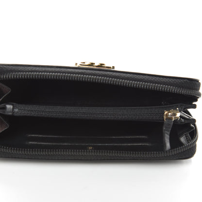 Chanel Lambskin Quilted Small Boy Zip Around Wallet Black 5 of 10