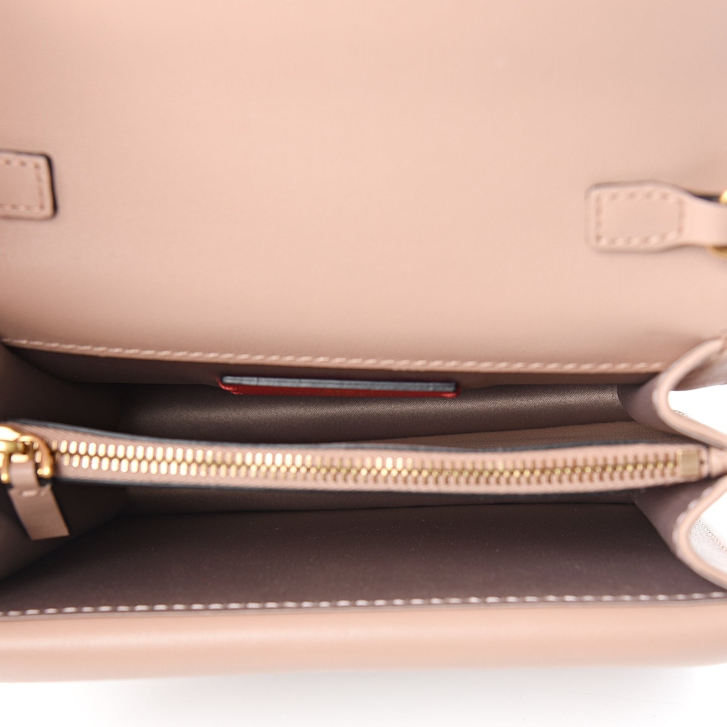 Smooth Calfskin Mini VRing Crossbody Bag Rose Cannelle