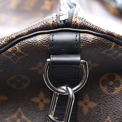 Louis Vuitton Monogram Macassar Keepall Bandouliere 55 11 of 14