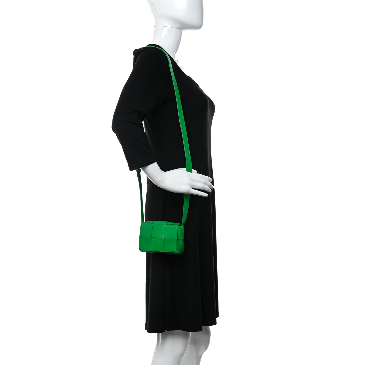 Bottega Veneta Lambskin Maxi Intrecciato Extra Mini Cassette Crossbody Bag Parakeet 2 of 9