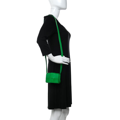 Bottega Veneta Lambskin Maxi Intrecciato Extra Mini Cassette Crossbody Bag Parakeet 2 of 11