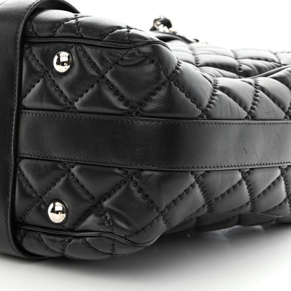 Chanel Lambskin Quilted Large Easy Carry Shopping Tote Black 10 of 11