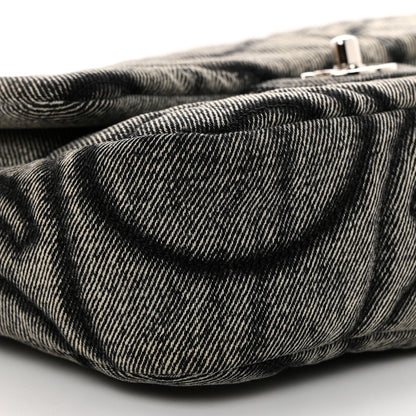 Chanel Denim Stitched Mini Square Flap Black 9 of 10