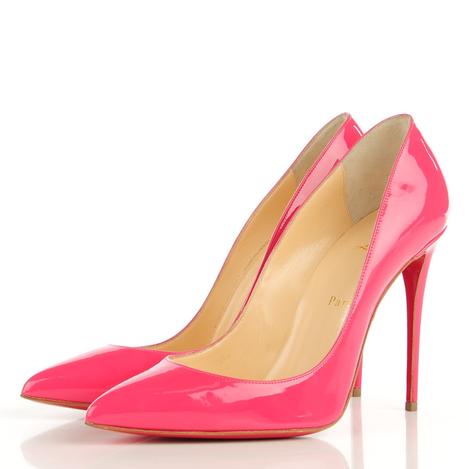 Christian Louboutin Patent Pigalle Follies 100 Pumps 39.5 Bonbon 3 of 7