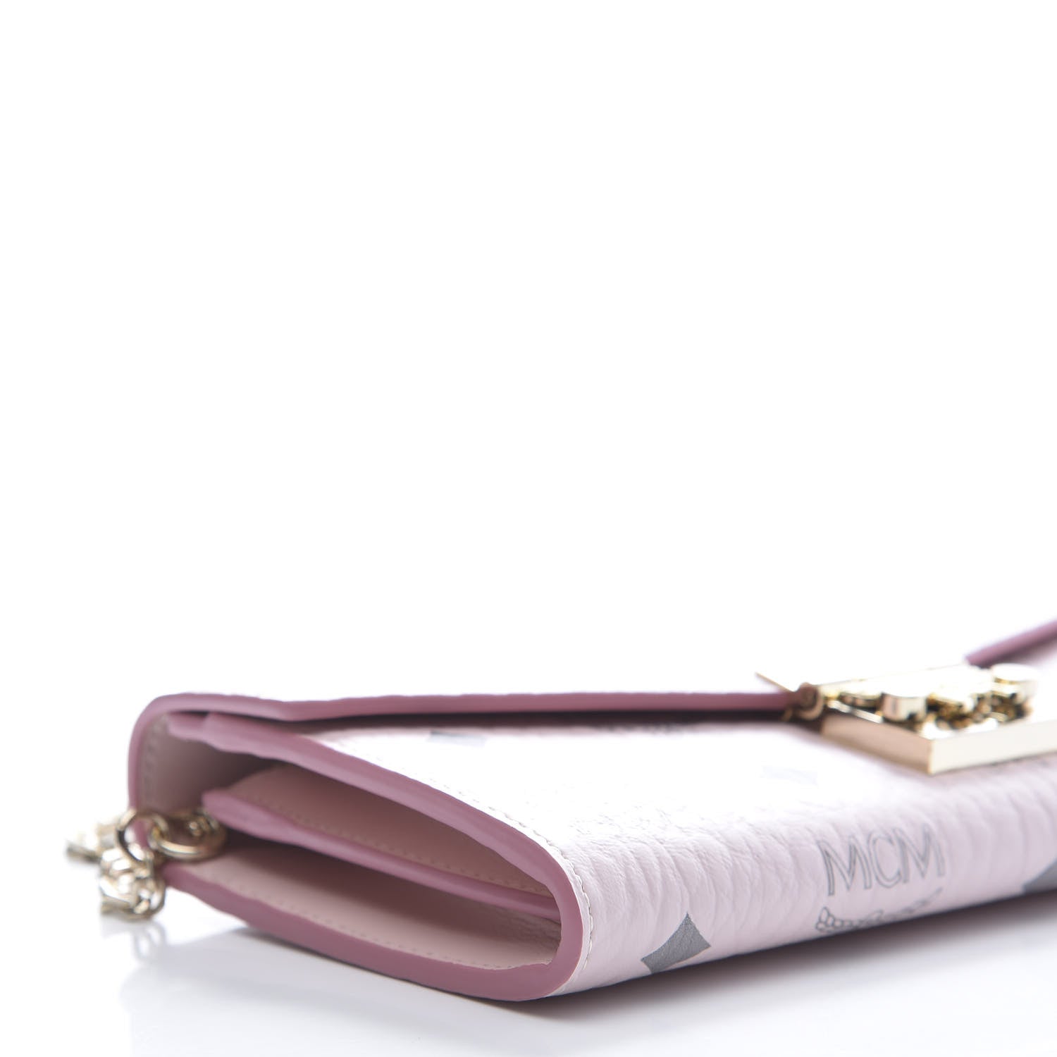 MCM Visetos Large Patricia Wallet On Chain Soft Pink 7 of 10