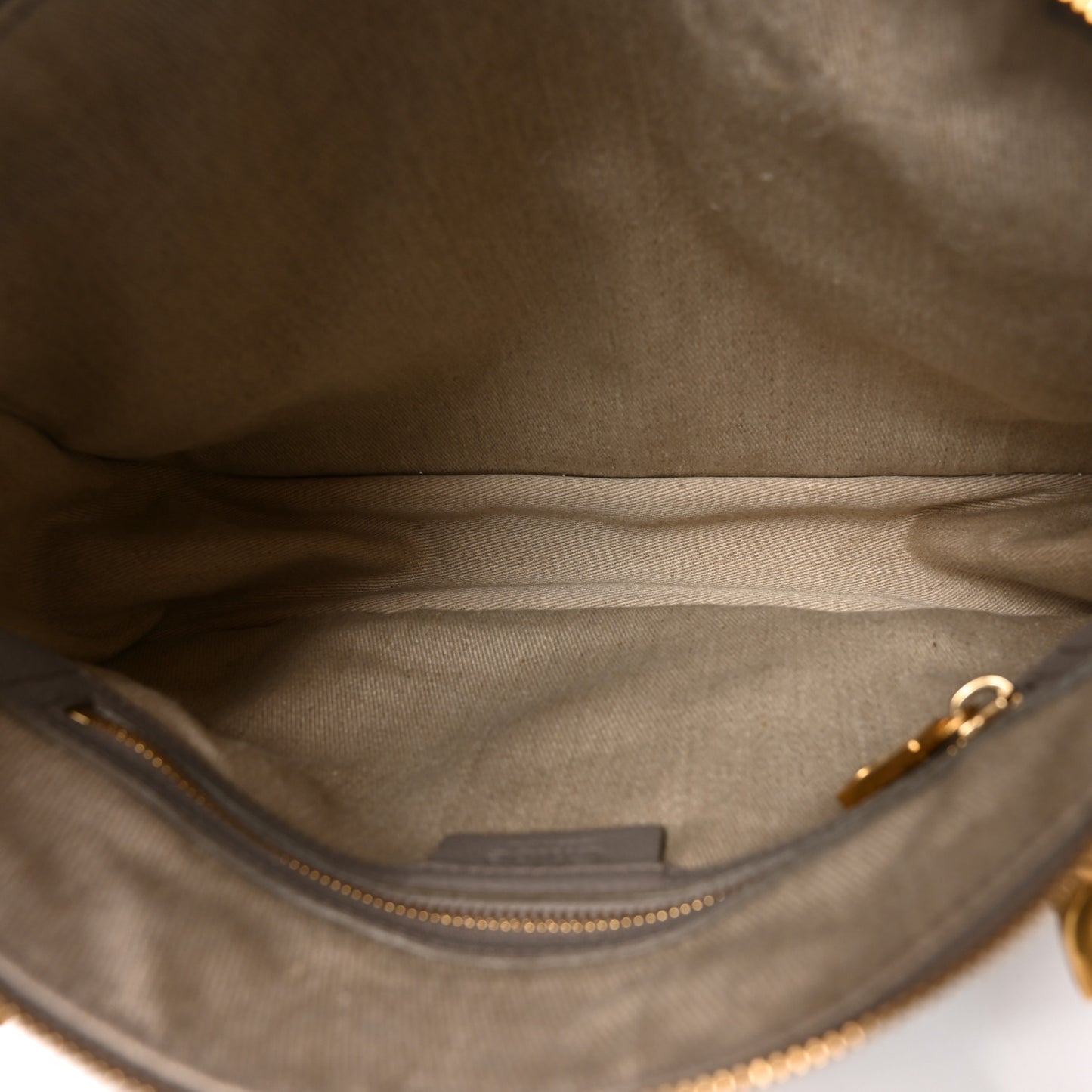 Calfskin Medium Marcie Satchel Cashmere Grey