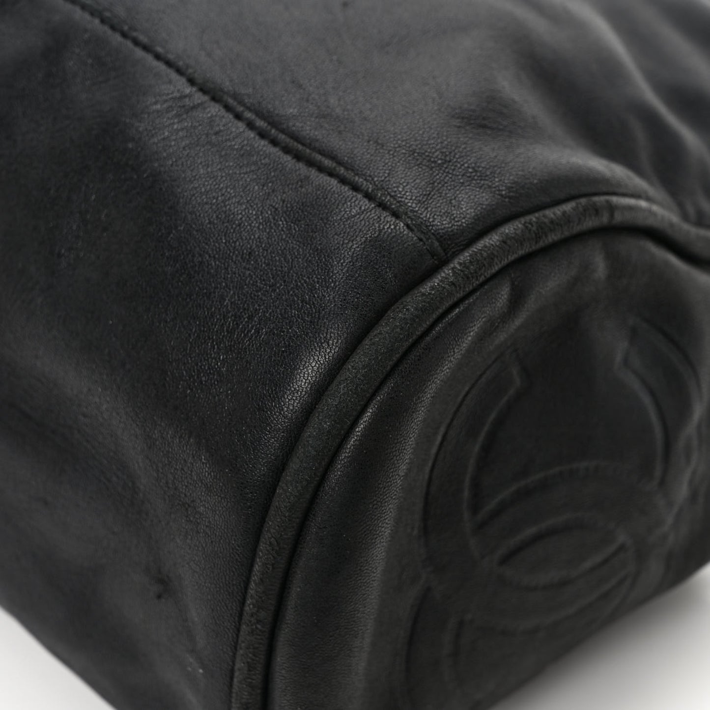 Lambskin Large Ultimate Soft Tote Black