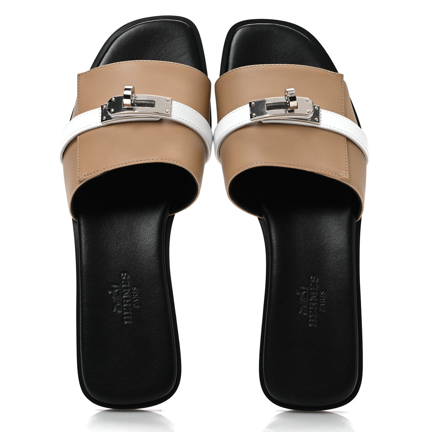Calfskin Giulia Sandals 36 Beige Albinos White