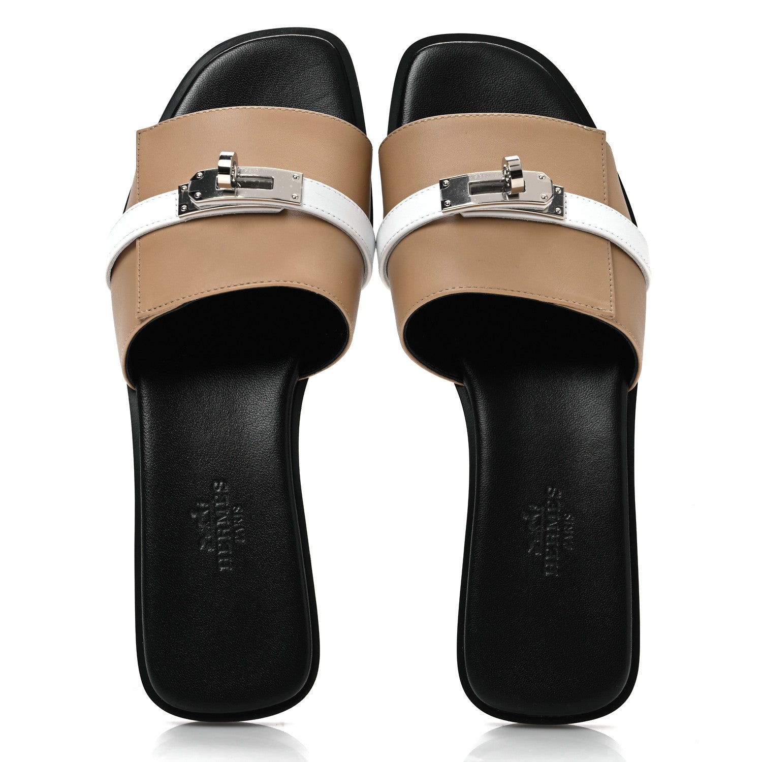 Hermes Calfskin Giulia Sandals 36 Beige Albinos White 2 of 10