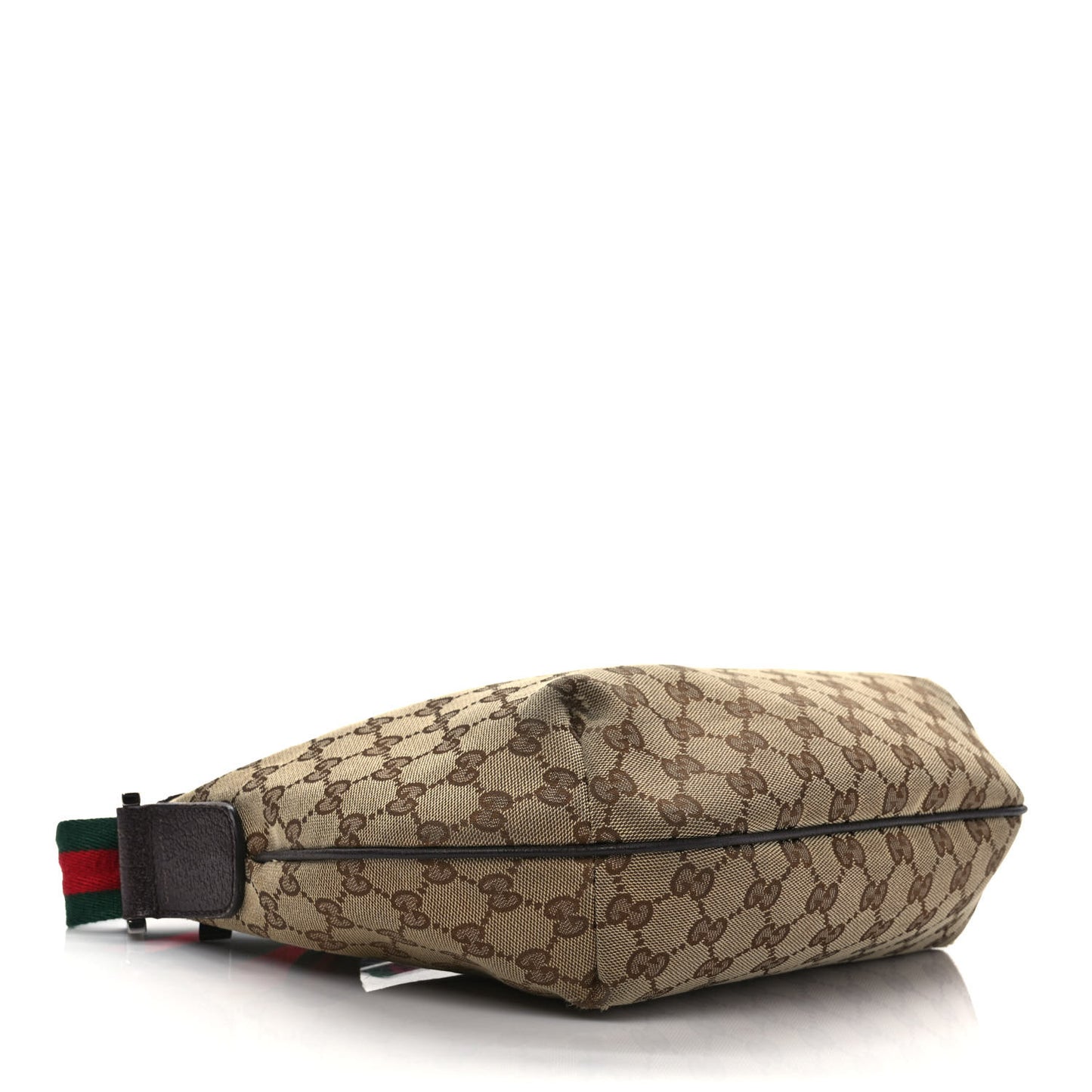 Monogram Web Medium Half Moon Hobo Dark Brown