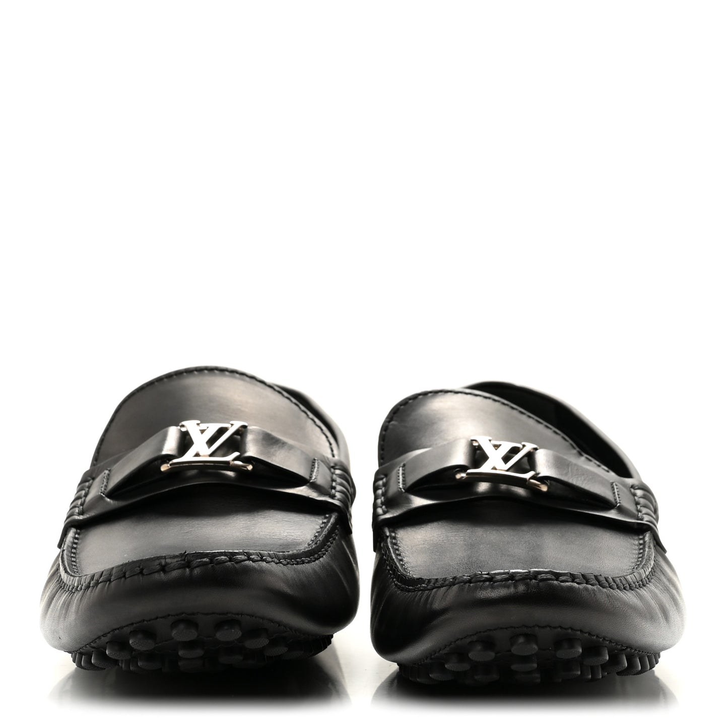 Calfskin Mens Monte Carlo Shoe Moccasin Loafers 9 Black