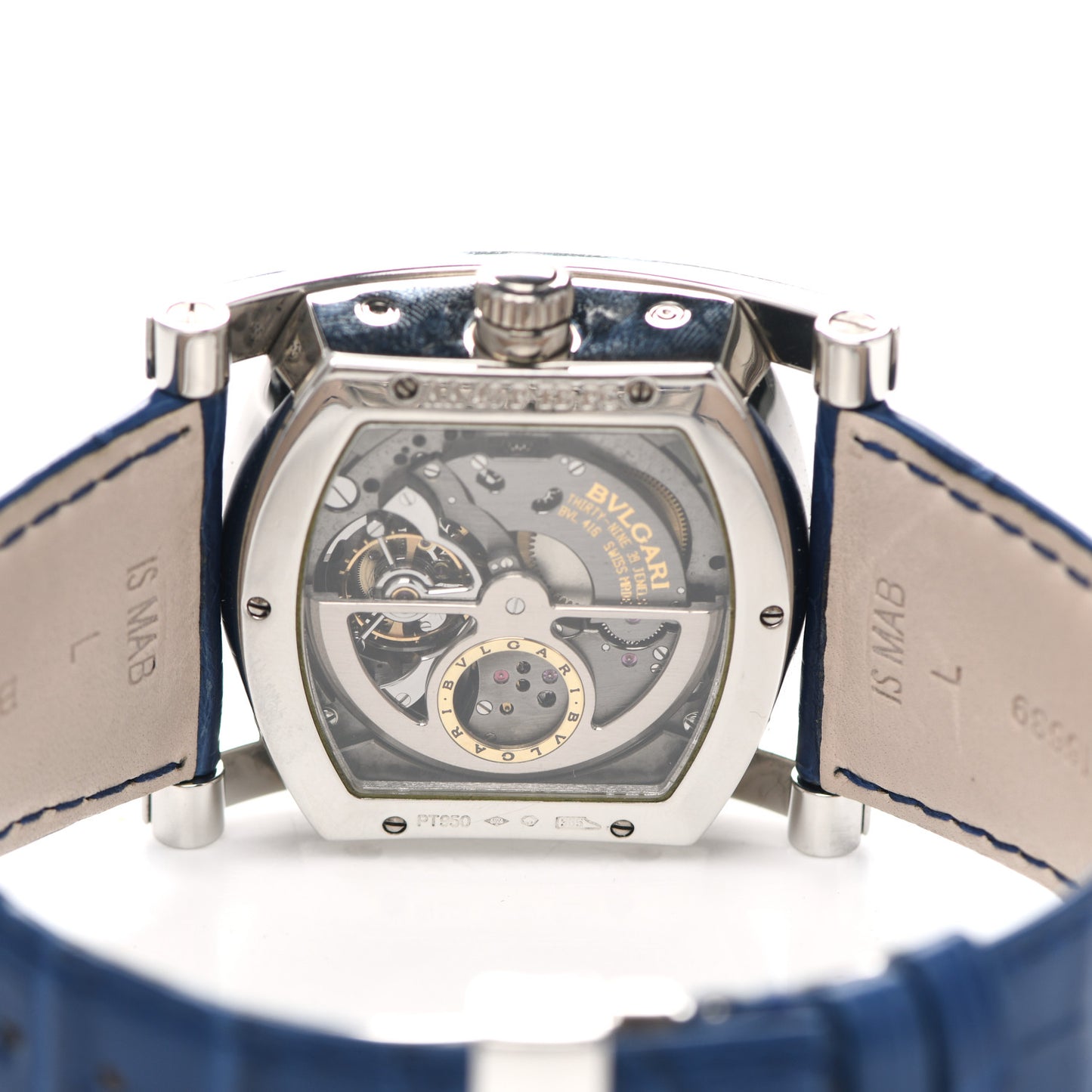 Platinum Alligator 38mm Assioma Tourbillon Perpetual Calendar Automatic Watch