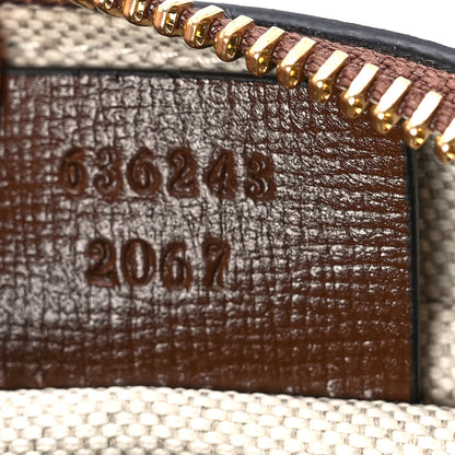 Gucci GG Supreme Monogram Azalea Calfskin Fake/Not Retro Interlocking G Cosmetic Case Beige Ebony Brown Sugar 7 of 12