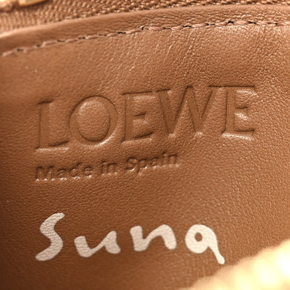Loewe X SUNA FUJITA Satin Calfskin Lemur Zipped Card Coin Holder Brown 6 of 7