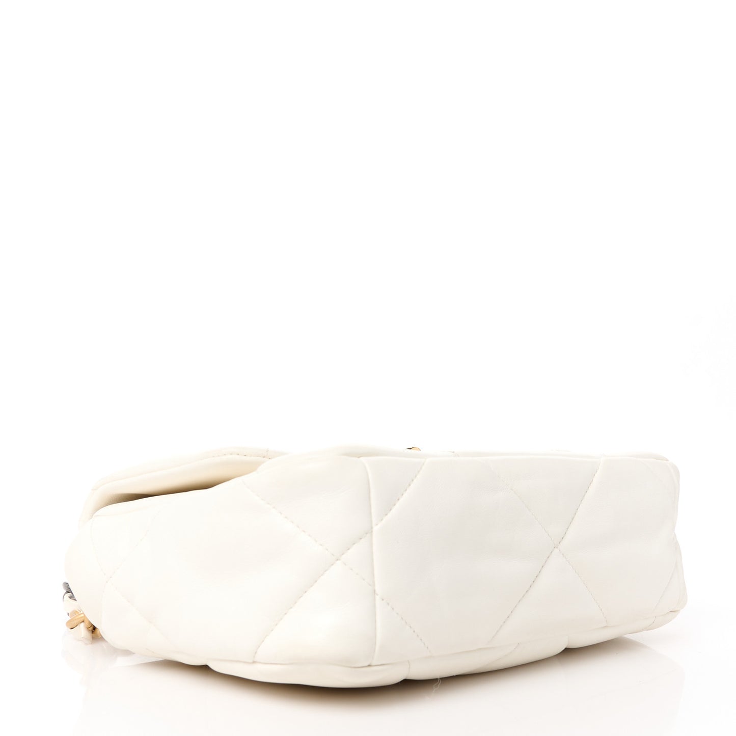 Lambskin Quilted Medium Chanel 19 Flap White