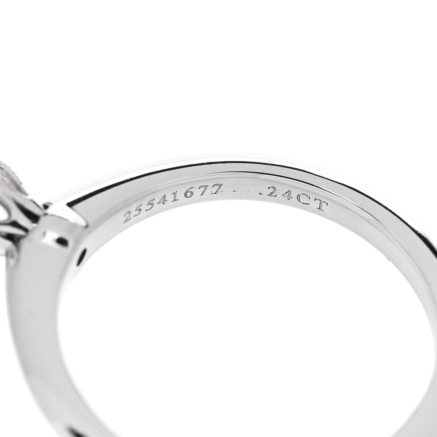 Platinum Diamond .24ct Solitaire Engagement Ring 53 6.5