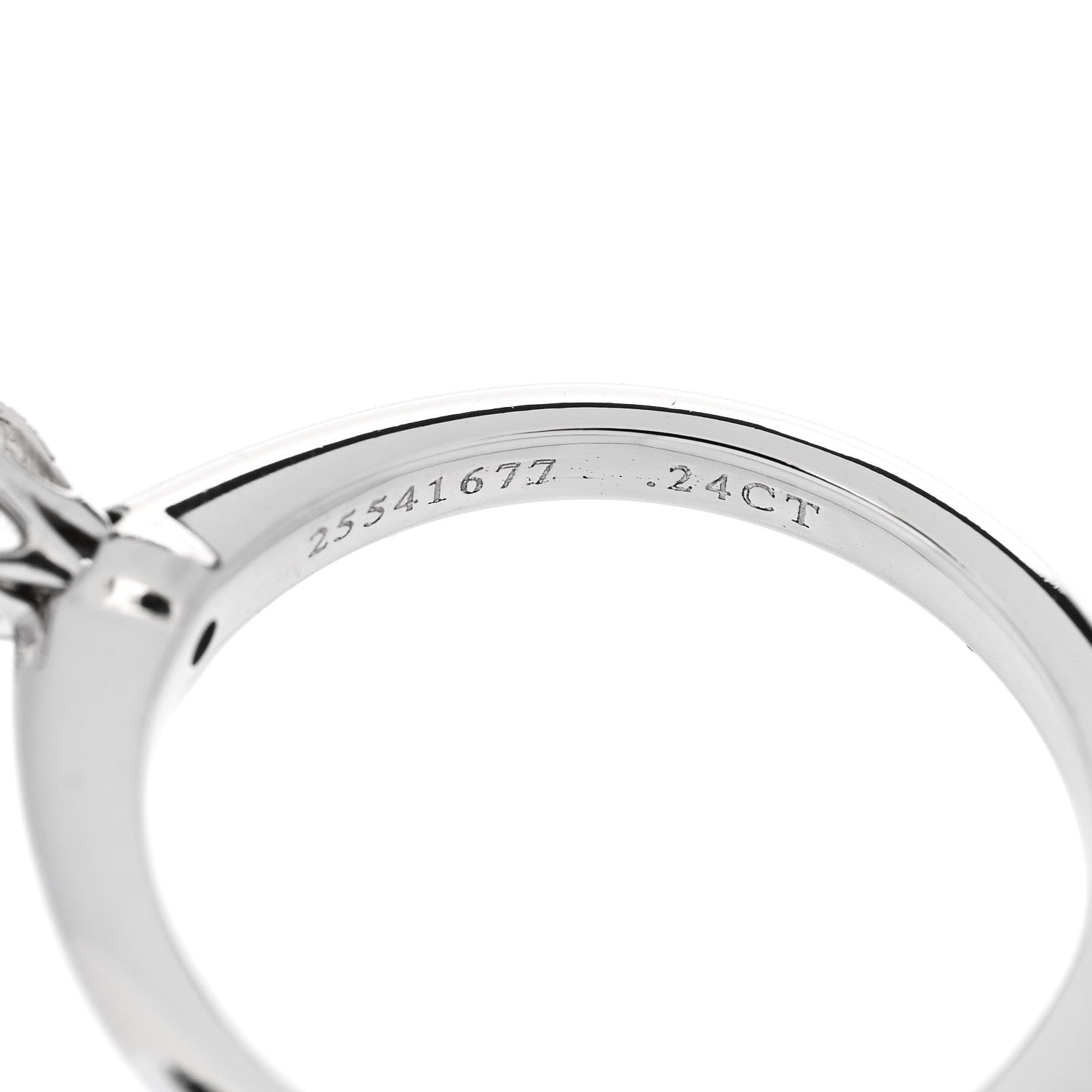 Tiffany Platinum Diamond .24ct Solitaire Engagement Ring 53 6.5 5 of 6