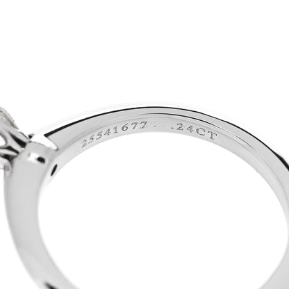 Tiffany Platinum Diamond .24ct Solitaire Engagement Ring 53 6.5 5 of 6