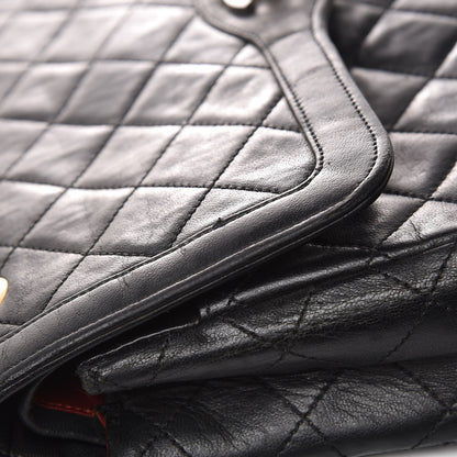 Chanel Lambskin Quilted Medium Double Flap Black 18 of 24