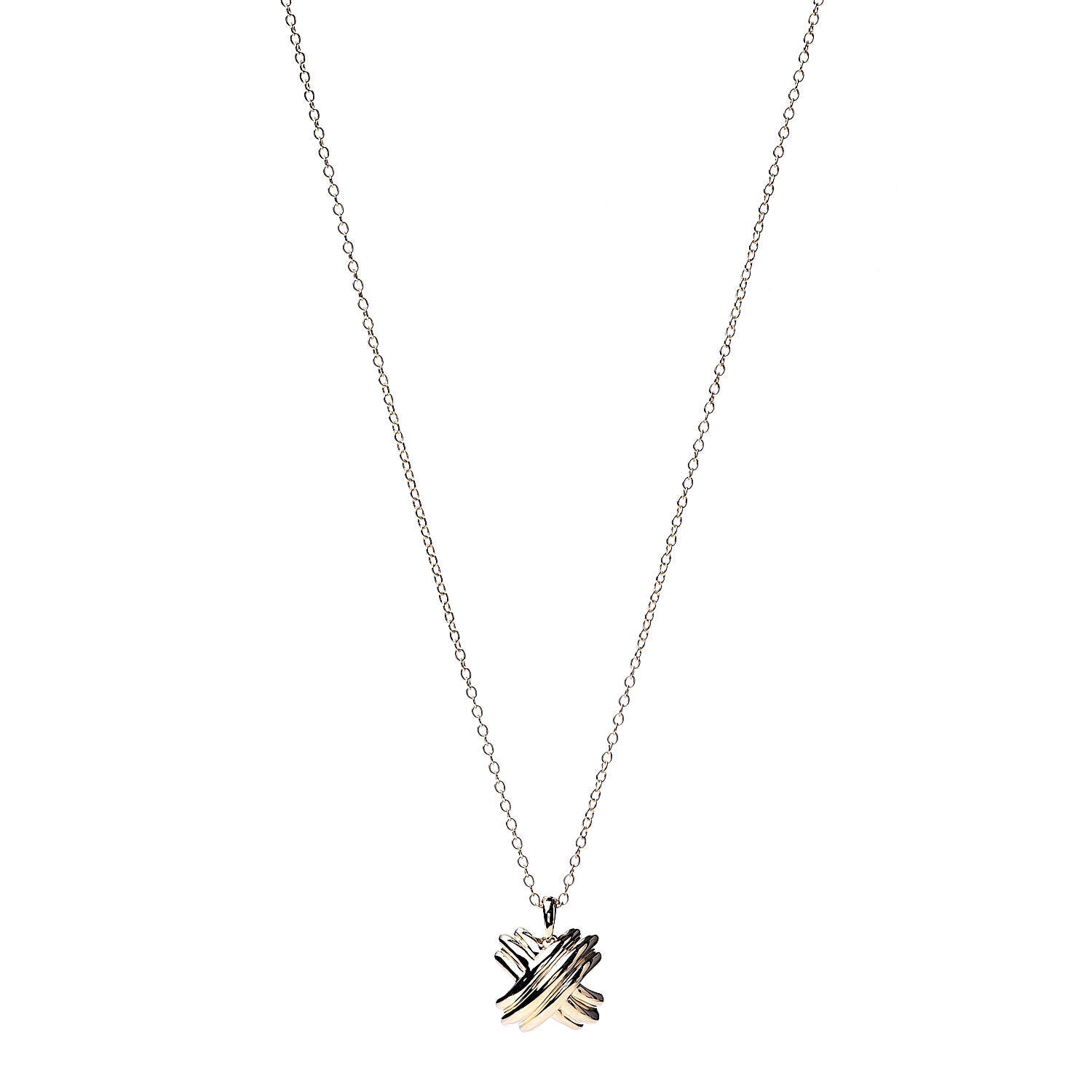 Tiffany 18K Yellow Gold Signature X Pendant Necklace 1 of 7