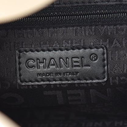 Chanel Canvas Square Stitched CC Tote Bag Black 6 of 13