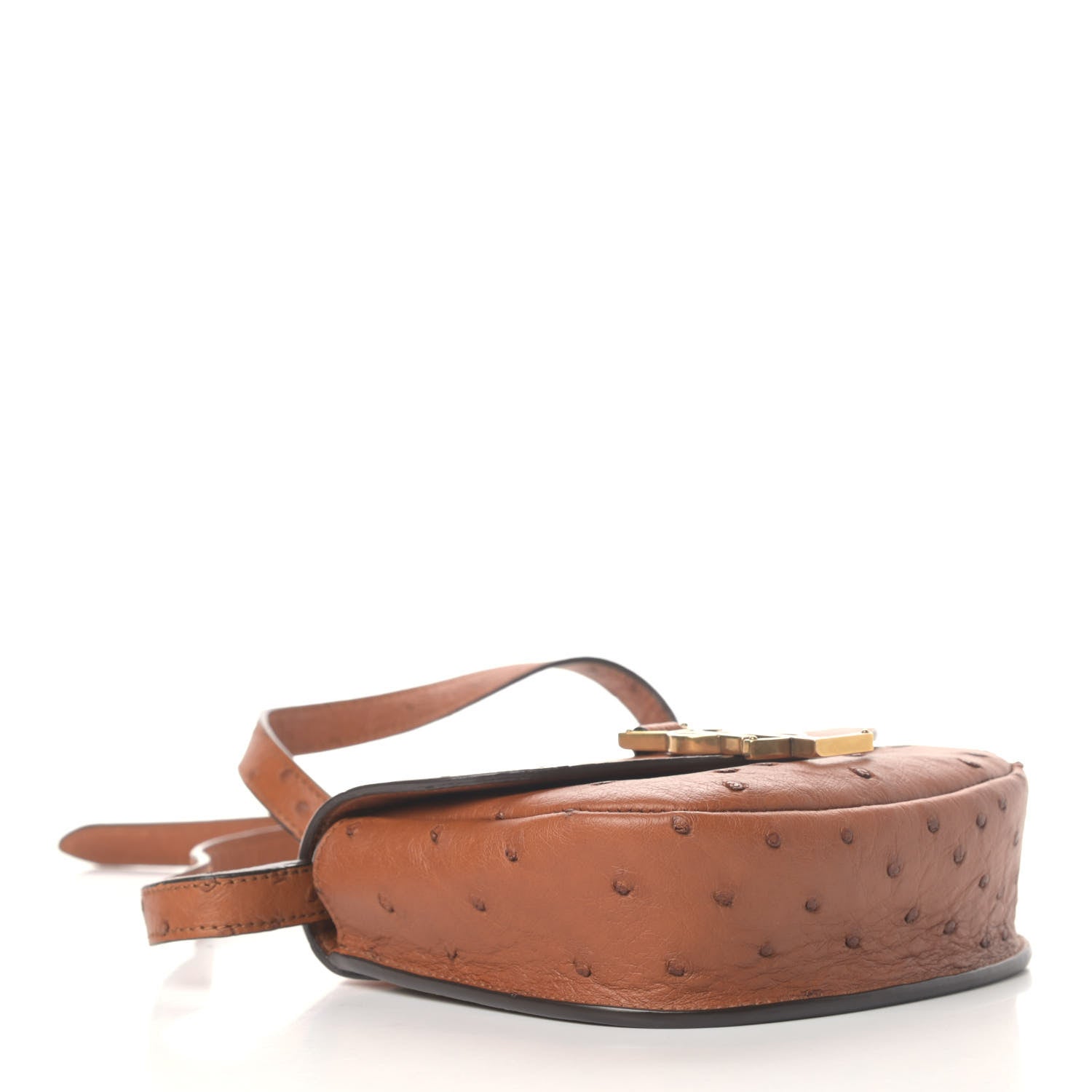 Saint Laurent Ostrich Mini Classic Monogram Kaia Satchel Brick 3 of 5