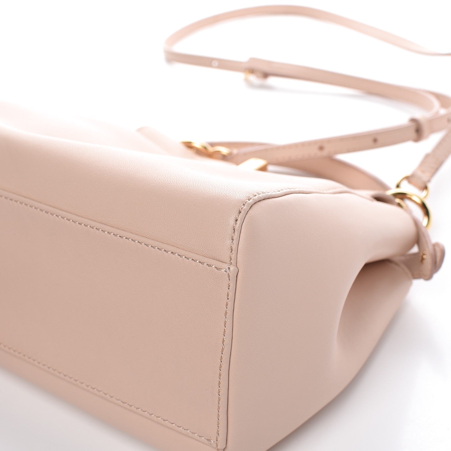 Fendi Nappa Mini Peekaboo Iconic Satchel Rosa Plaster 14 of 14
