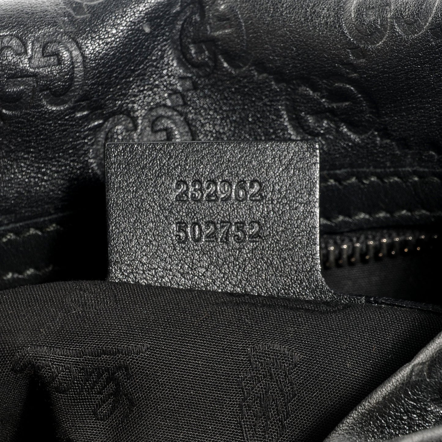 Guccissima GG Twins Medium Hobo Black