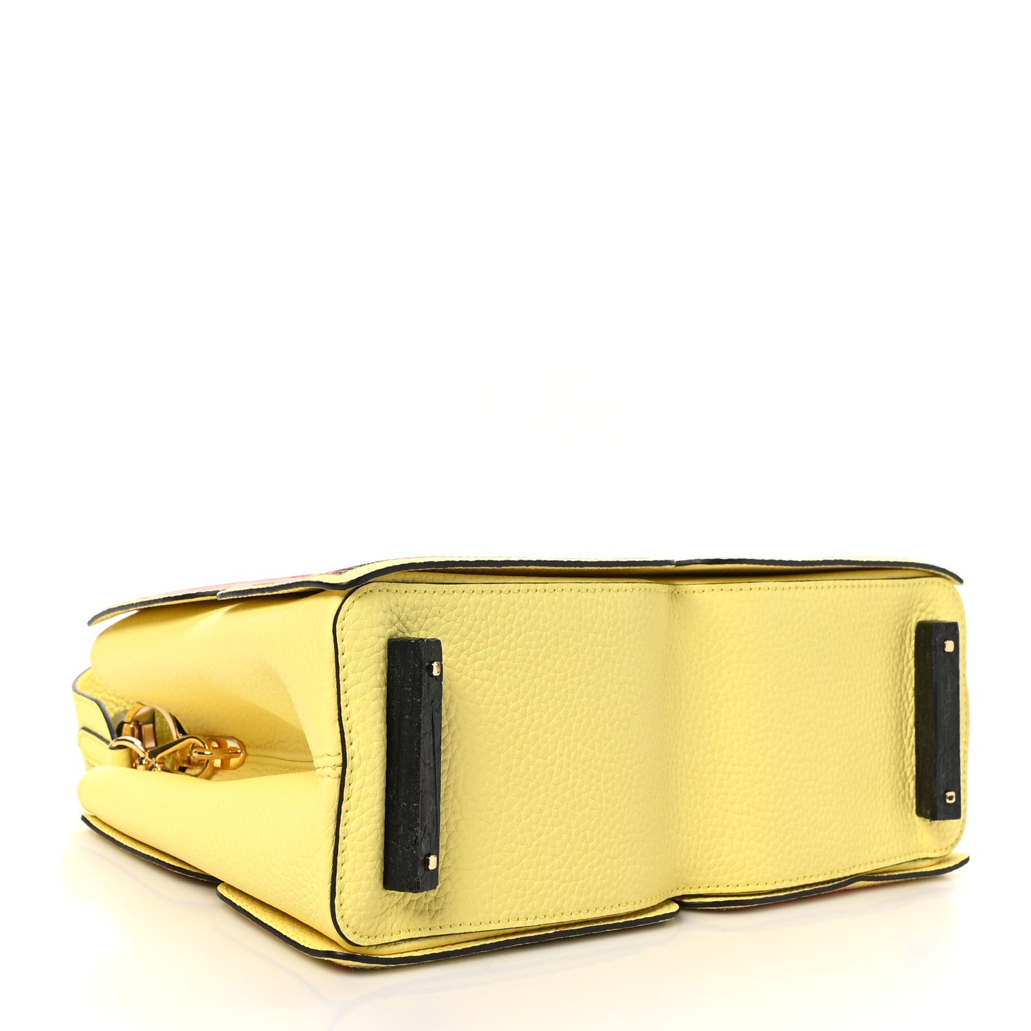 Louis Vuitton Taurillon Embroidered Tenderness Capucines MM Yellow Multicolor 4 of 10