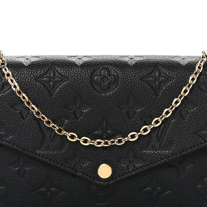 Louis Vuitton Empreinte Pochette Felicie Chain Wallet Black 8 of 11