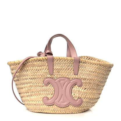 Celine Raffia Calfskin Triomphe Teen Panier Vintage Pink 1 of 9
