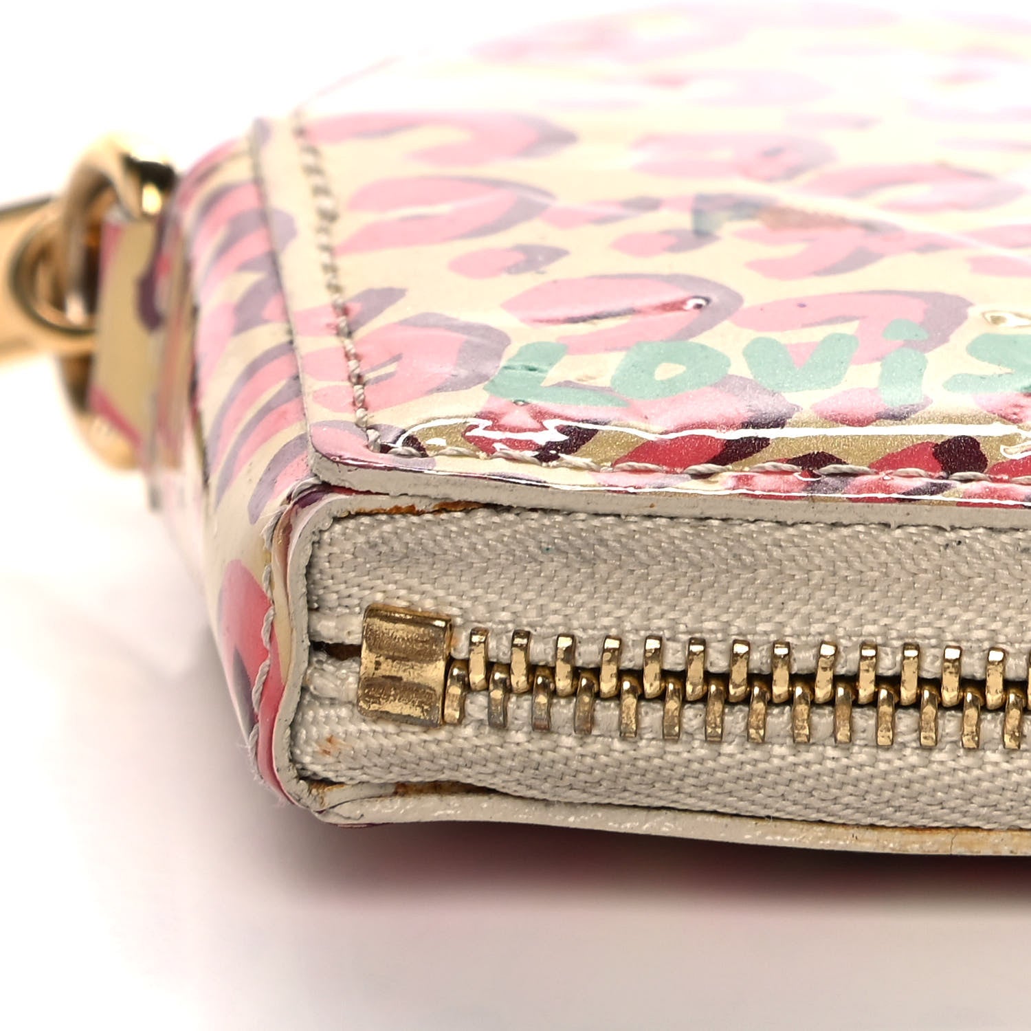 Louis Vuitton Vernis Leopard Coeur Heart Coin Purse Blanc Corail 8 of 11