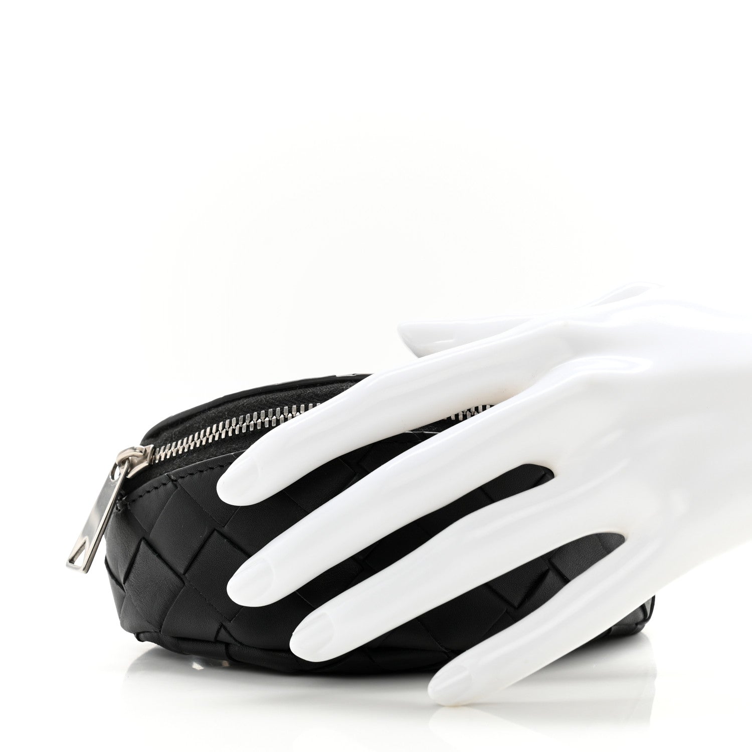 Bottega Veneta Nappa Intrecciato Wrist Pouch Black 2 of 9