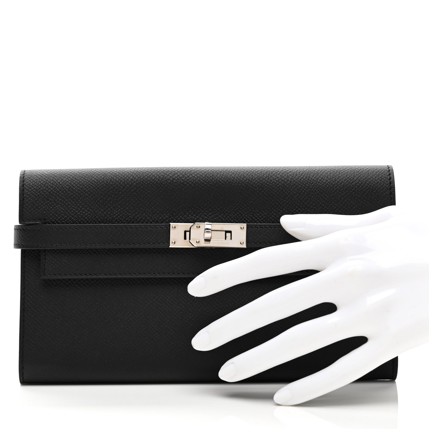 Hermes Epsom Kelly Longue Wallet Black 2 of 8