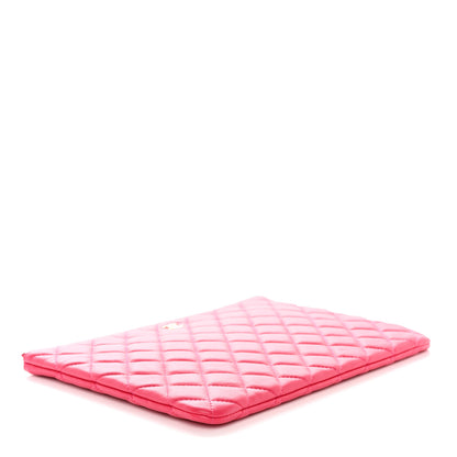 Chanel Lambskin Quilted Medium Cosmetic Case Pink 4 of 8