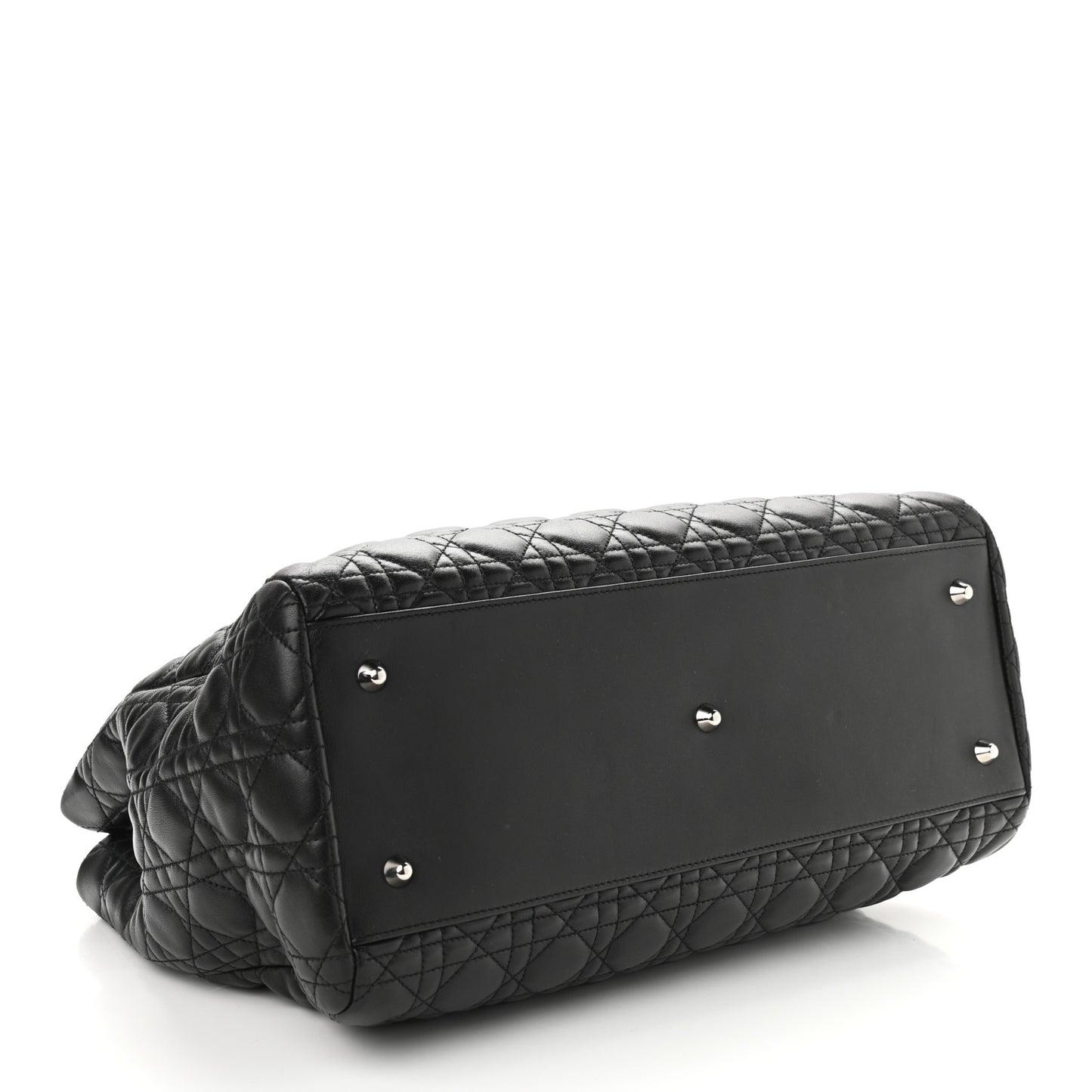 Lambskin Cannage Large Dior Soft Shopping Tote Black