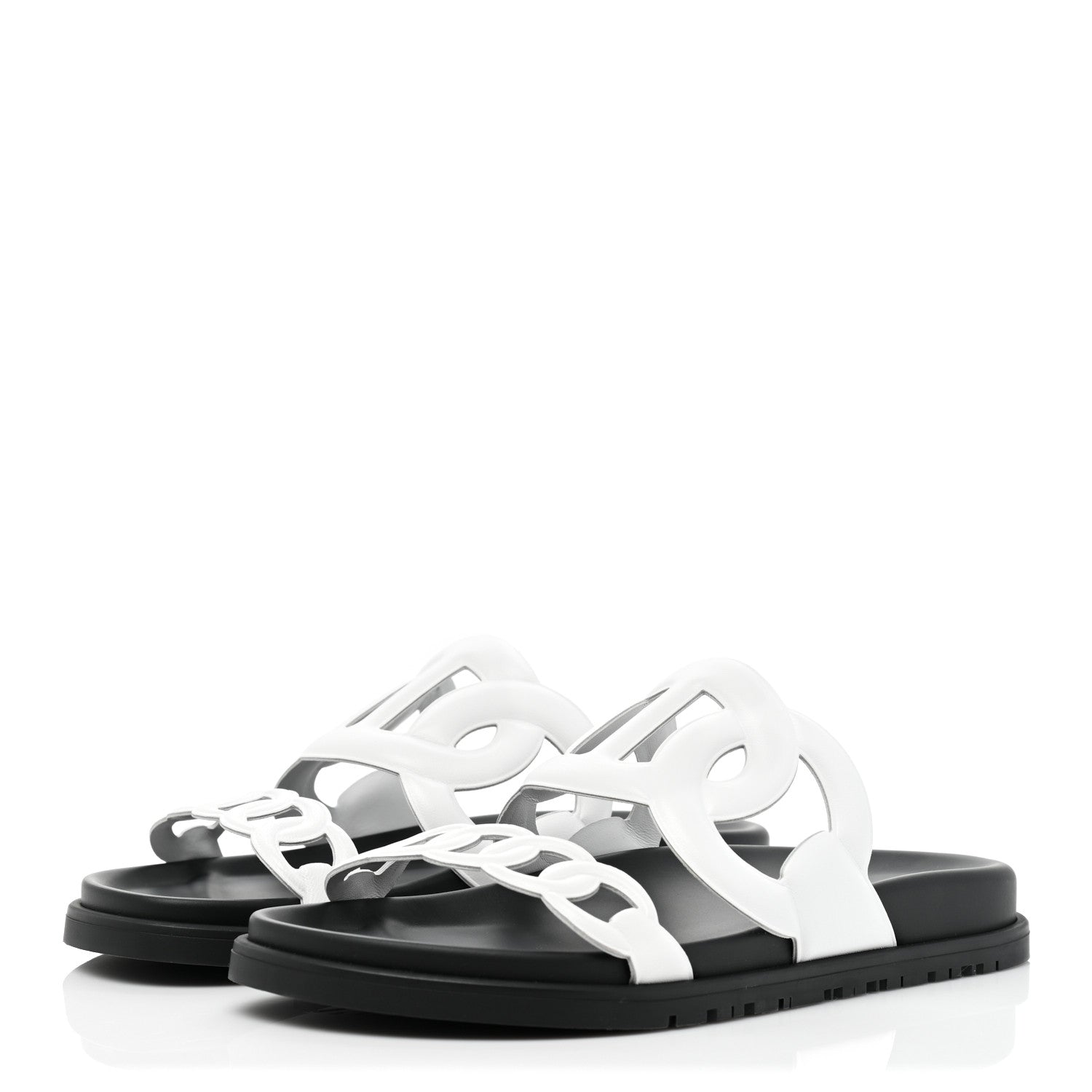 Hermes Nappa Womens Extra Sandals 36.5 White 3 of 9