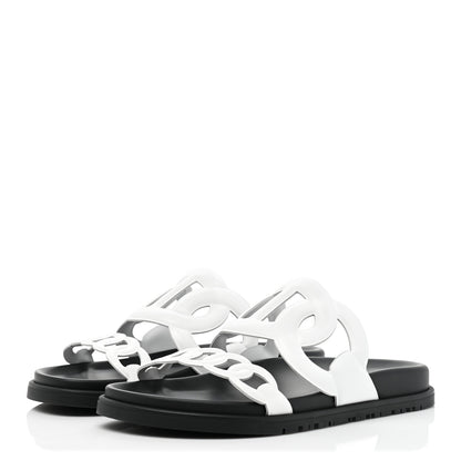 Hermes Nappa Womens Extra Sandals 36.5 White 3 of 9