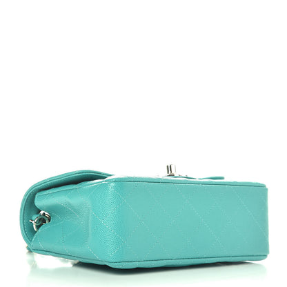 Chanel Caviar Quilted Mini Rectangular Flap Turquoise 4 of 8