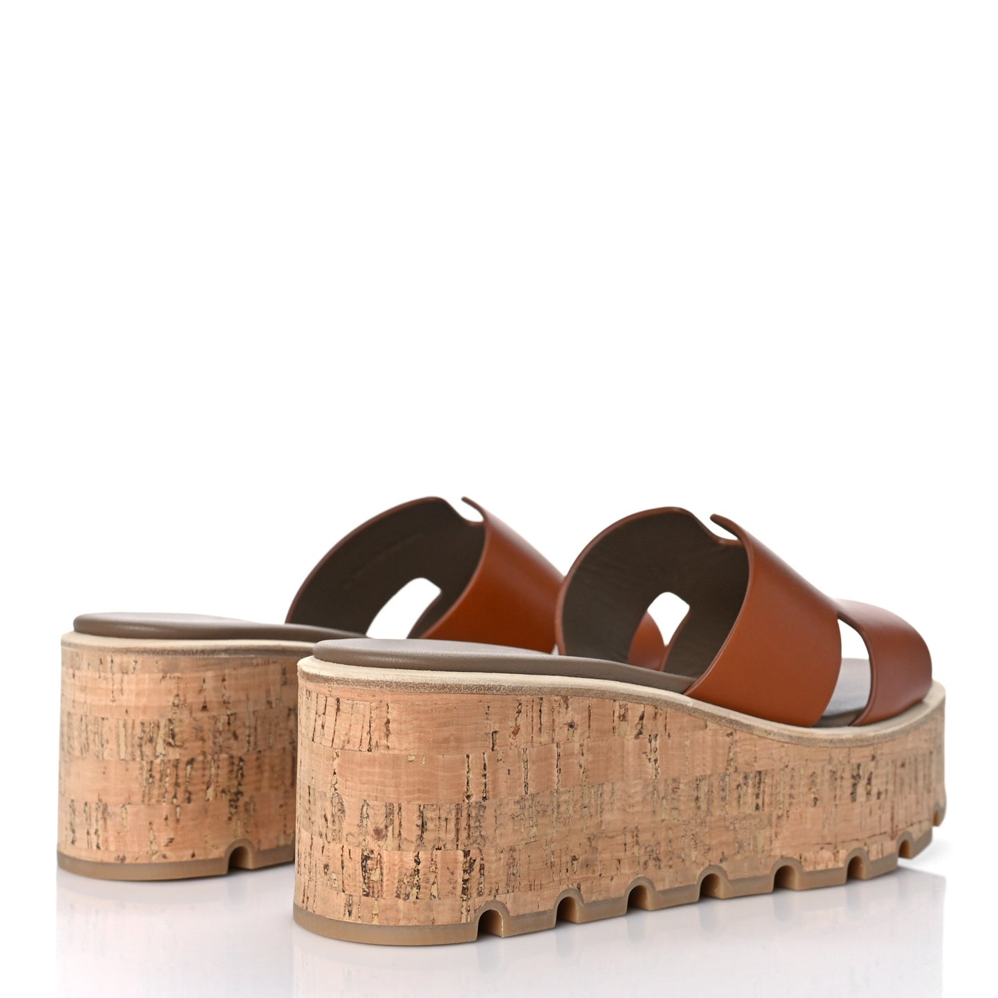 Calfskin Cork Eze 30 Sandals 38 Marron Glaise