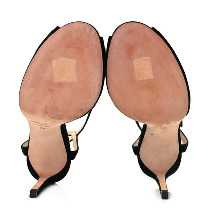 Jimmy Choo Suede Sacora 100 Sandals 39 Black 5 of 7