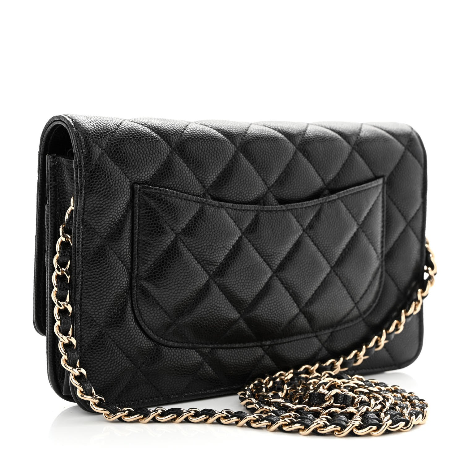 Chanel Caviar Quilted Coco Candy Wallet On Chain WOC Black 2 of 11