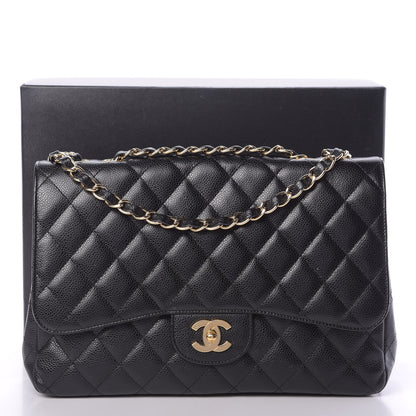 Chanel Caviar Quilted Jumbo Single Flap Black 14 of 14