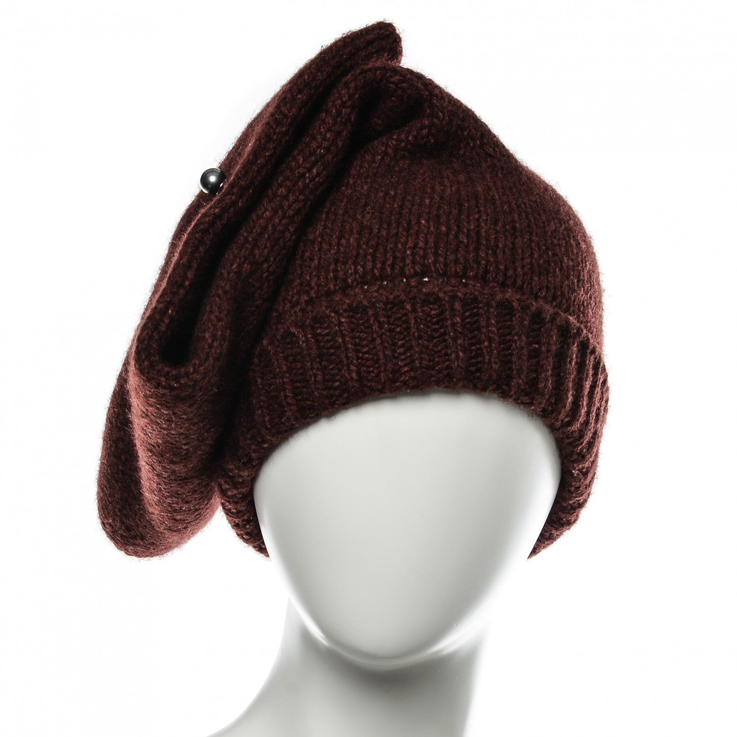 Louis Vuitton Yak Chapman Eyeball Bonnet Beanie Hat Bordeaux 3 of 6
